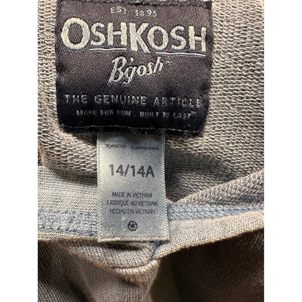 OshKosh B'gosh Boys Blue Faded Pullover Hoodie Sweatshirt Size 14